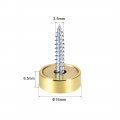 Uxcell Mirror Screws Decorative Cap Cover Nails Polished Gold 16mm 8pcs
