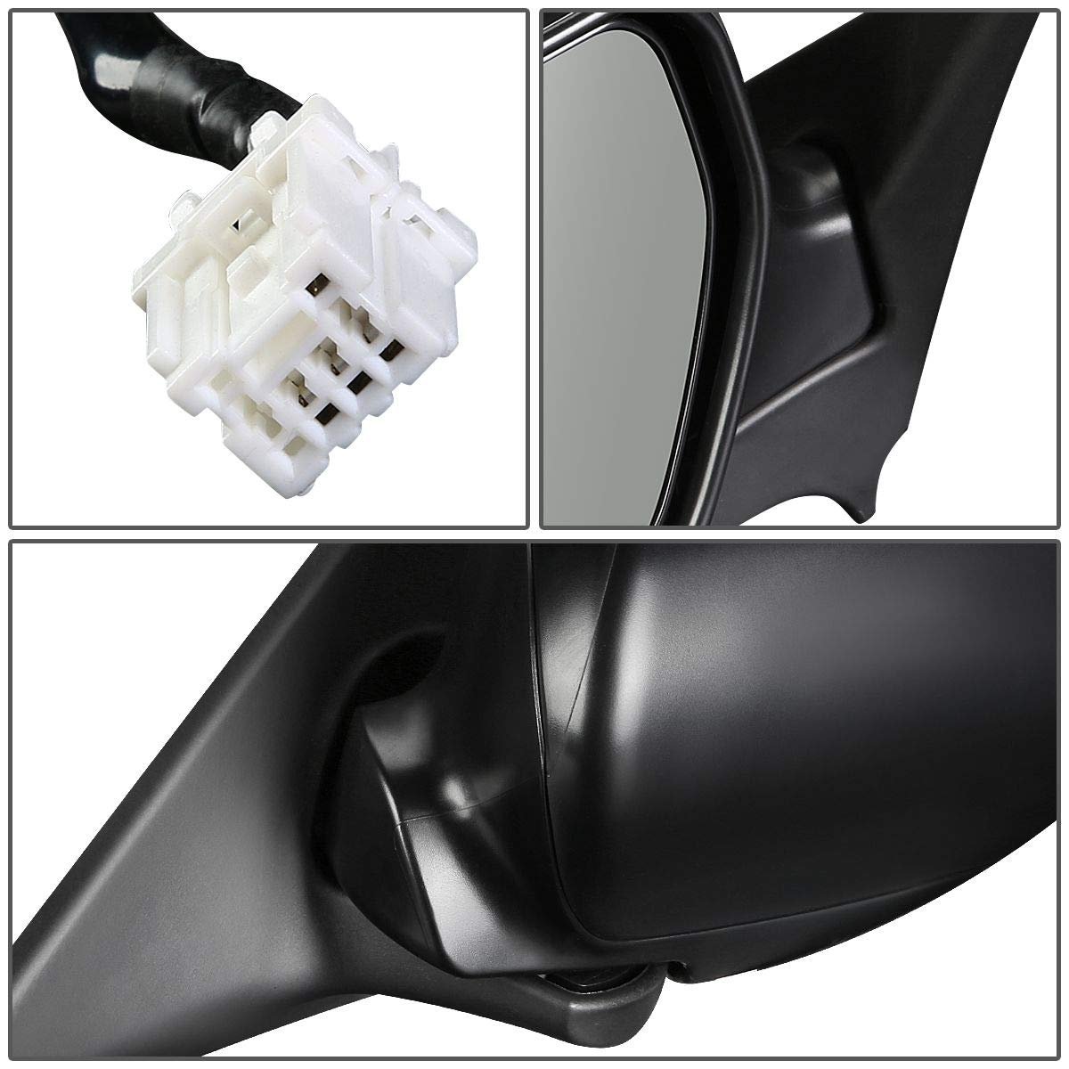 Powered Driver Left Side View Door Mirror For Subaru Legacy Outback 05-09 Black Textured Finish Manual Folding And Adjustment