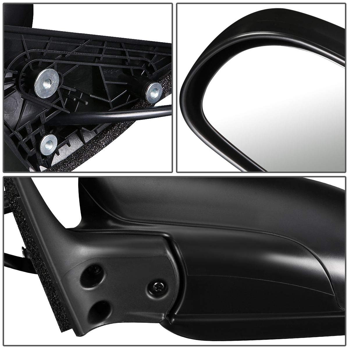 Powered Driver Left Side View Door Mirror For Subaru Legacy Outback 05-09 Black Textured Finish Manual Folding And Adjustment