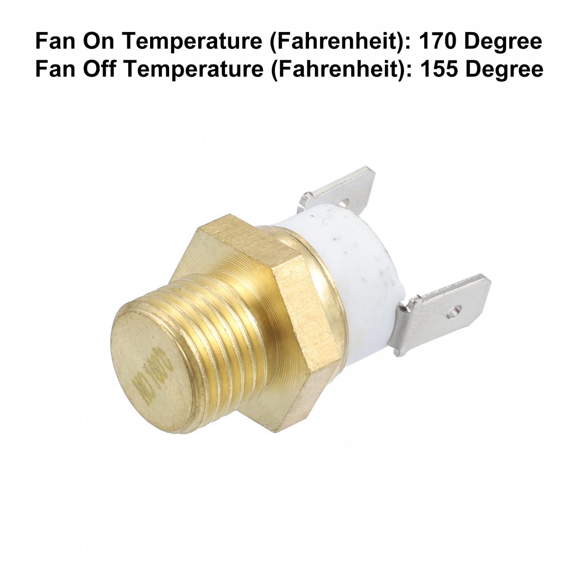 Universal Automotive Radiator Engine Cooling Fan Temperature Sensor Switch 1 4 In Npt 155 To 170 Degrees On 135 Off Metal