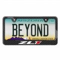 Ipick Image For Chevrolet Camaro Zl1 Black Carbon Fiber Look Abs Plastic License Plate Frame Is Official Licensed