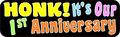 10in X 3in Honk Its Our First Anniversary Bumper Magnet Vehicle Magnets By Stickertalk 
