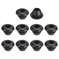 38 Pcs Rubber Grommets 5mm Id 8mm Drill Hole Double Sided Hollow Firewall Plugs Round Electrical Wiring Gasket Black 