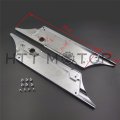 Httmt- Saddlebag Latch Cover Compatible With H-d Touring 1993-2013 Chrome Engraved Flame Billet