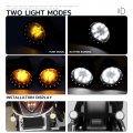 2pcs Black 15 Led Motorcycle Stop Brake Running Turn Signal Indicator Amber Lights Compatible With Street Bike Chopper Dirt