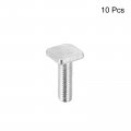Uxcell Square Head Bolt 10pcs M6 X 20mm Fully Thread Carbon Steel Grade 4 8 Machine Screws