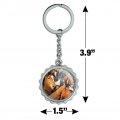 Horses Gridlock Keychain Chrome Plated Metal Pop Cap Bottle Opener