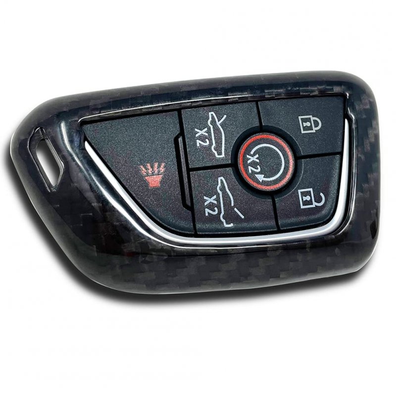 Real Carbon Fiber Key Fob Cover For C8 Corvette 2020 2024 Protective Case Next Generation Keyfob Black Modern Style