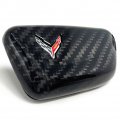 Real Carbon Fiber Key Fob Cover For C8 Corvette 2020 2024 Protective Case Next Generation Keyfob Black Modern Style