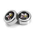 Dodge Scat-pack In Black Dome Logo On Chrome Two Abs Plastic License Plate Frame Screw Cover Set Official Licensed 