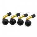 Uxcell 4pcs Pvr70 Tire Valve Stem 90 Degree Snap-in Rubber Base For Car Motorcycle Tubeless Rims