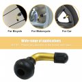 Uxcell 4pcs Pvr70 Tire Valve Stem 90 Degree Snap-in Rubber Base For Car Motorcycle Tubeless Rims
