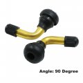Uxcell 4pcs Pvr70 Tire Valve Stem 90 Degree Snap-in Rubber Base For Car Motorcycle Tubeless Rims