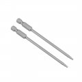 Uxcell 2 Pcs 5 2 5mm Ball End Screwdriver Bits S2 Steel Magnetic 3 9 Inch Long Drill Bit With 1 4 Hex Shank