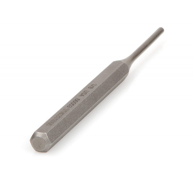1 8 In Pin Punch 66053 High Carbon Steel Reverse Tapered Tool With Rust Preventative Coating