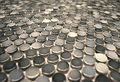3 4 X Grey Penny Round Glossy Finish Porcelain Mosaic 