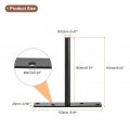 4pcs Floating Shelf Bracket 6 Inch Wall Mounting Blind Support Hidden Hardware For Office And Home Decor Black