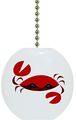 Red Cartoon Crab Nautical Solid Ceramic Fan Pull 