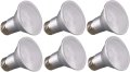 Satco S29401 6 Count Medium Base Led Light Bulb Silver Housing 120 Volts 5 Watts 520 Lumens Par20 Shape E Ansi 3000 Cct Kelvin 