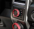 Inner Air Condition Knob Cover 6pcs Red Colour For Ford F150 F-150 2015-2017