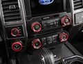 Inner Air Condition Knob Cover 6pcs Red Colour For Ford F150 F-150 2015-2017