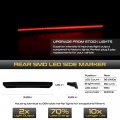 Vipmotoz 4pc Front Rear Led Side Marker Light Compatible With 2019-2023 Gmc Sierra 2500hd 3500hd Chrome Housing Smoke Tinted