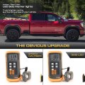 Vipmotoz 4pc Front Rear Led Side Marker Light Compatible With 2019-2023 Gmc Sierra 2500hd 3500hd Chrome Housing Smoke Tinted