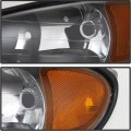 Black Housing Oe-style Headlight Headlamp Assembly For 1999-2005 Pontiac Grand Am Driver Passenger Side 