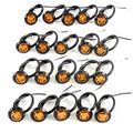 20 3 4 Amber Led Amberance Side Marker Lights Truck Trailer Pickup Flush Mount 