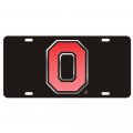 Ohio State Black Laser Cut License Plate Alternate Logo 