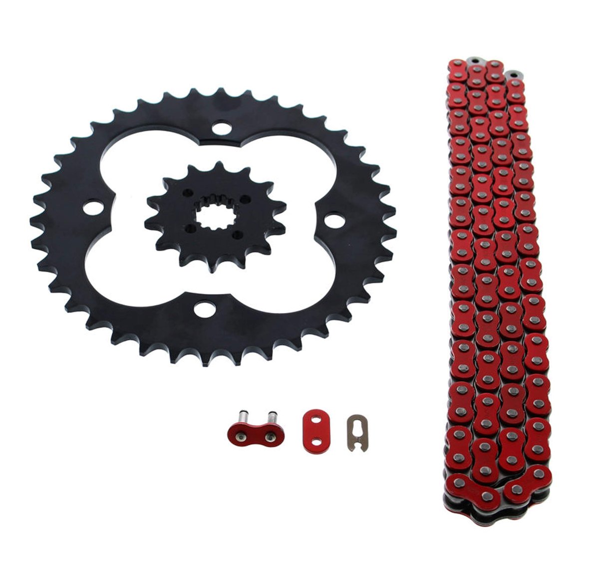 Chain And Sprocket Kit For Honda Trx400ex 2005 2006 2007 2008 Red Non O Ring 520 94 14 Tooth Front 38 Rear Steel Sprockets