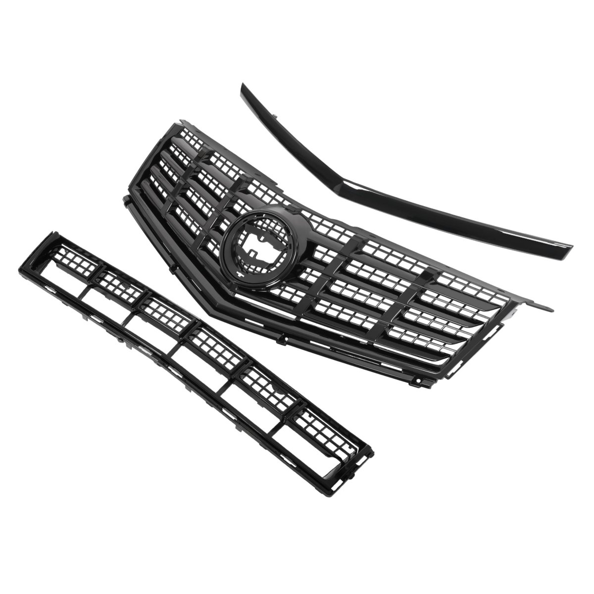 Front Upper Lower Grill Hood Molding For 2013-2016 Cadillac Srx 22738992 22774203 Gm1200761 Gm1235120 Bumper Grille Plastic Abs