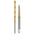 6-40 Unf Thread Tap And 2 7mm Twist Drill Bit Set Titanium Coated Hss-6542 Straight Flute Tapping Tool Kit For Steel Aluminum 