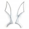 Httmt Mt346- Chrome Spear Blade Mini Mirrors For Suzuki Gsxr 600 750 1000 1300 Hayabusa Gsx-r 