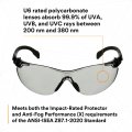 3m Solus 1000 Series S1507sgaf Black Temples Scotchgard Anti-fog Coating Indoor Outdoor Gray Af-as Len