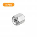 Uxcell M6 X 1-pitch 12mm Length Coupling Nuts 8pcs 304 Stainless Steel Metric Hex Rod