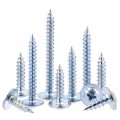 Swpeet 120pcs 8 X 1 2 Phillips Modified Truss Head Wood Screws Kit Blue White Phosphate Zinc Plated Carbon Steel Self Tapping 