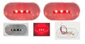 4 Long Haul X2 Oblong Clear Red Led Surface Mount Clearance Marker Lights El-114303cr 