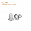 Uxcell 6-32x1 4 Button Head Socket Cap Screws 50pcs 304 Stainless Steel Fasteners Hex Bolts Full Thread Drive