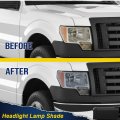 Smoky Headlight Lens Cover Ford F150 2009 2014 For Halogen Headlights Polypropylene Plastic Protective Covers 2 Piece Set