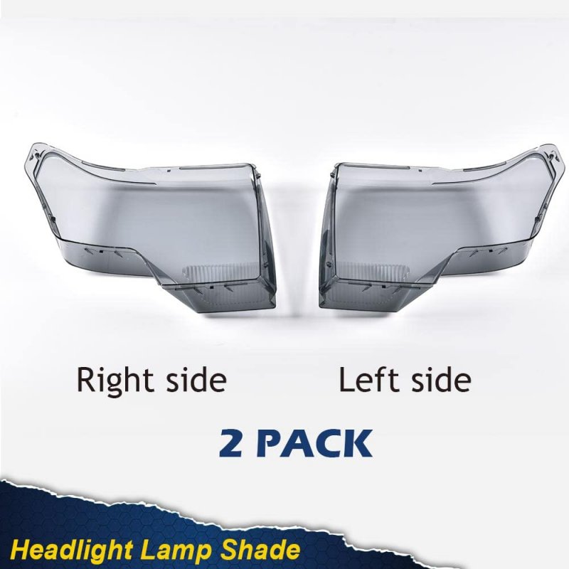 Smoky Headlight Lens Cover Ford F150 2009 2014 For Halogen Headlights Polypropylene Plastic Protective Covers 2 Piece Set