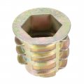 Uxcell Furniture Threaded Insert Nuts Zinc Alloy M10 Internal Threads 15mm Length 10pcs
