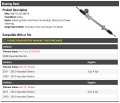 Marketplace Auto Parts Power Steering Rack And Pinion Assembly With Inner Outer Tie Rods Compatible 2008-2012 Hyundai Elantra 2