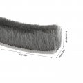 Uxcell Self Adhesive Brush Seal Weather Stripping 9 16 X 3 8 49ft Door Strip For Sliding Sash Window Wardrobe Gray