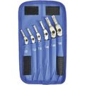 Chrome Torx Hex Pro Wrench Set 6 Piece T25 To T50 Brushed Finish With Pouch And Box Model 00015 