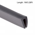 Uxcell Edge Trim Seal Extrusion Silicone Black U Channel Protector Sheet Fits 5 64-5 32inch 1m 3 28ft Length