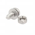 Uxcell M4x10mm 304 Stainless Steel Phillips Pan Head Bolt Screw Nut W Washer 20 Sets