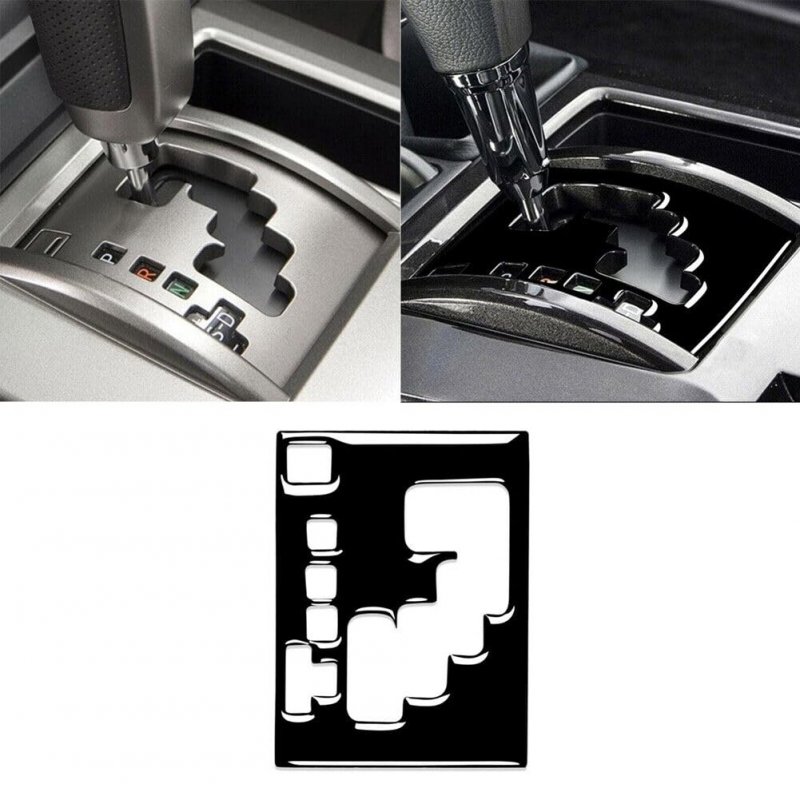 Piano Black Interior Gear Shift Panel Cover Trim For Toyota 4runner 2010 2020 Soft Plastic Center Console Decorative Accessory