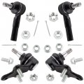 Boxi 4pcs Front Lower Ball Joints Outer Tie Rods Fit For Toyota Paseo 1992 1993 1994 1995 1996 1997 1998 Tercel 1991 1999 K9740 