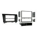 99-8220 Single Double Din Installation Kit For 2007 2009 Toyota Tundra Sequoia Standard Black With Storage Pocket 